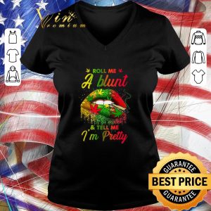 Hot Lips weed smoking roll me a blunt and tell me i’m pretty shirt 2