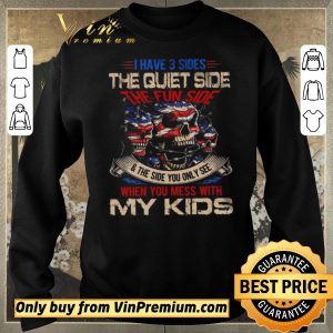 Hot Skull Amrican Flag I Have 3 Side The Quiet Side The Fun Side shirt sweater 2