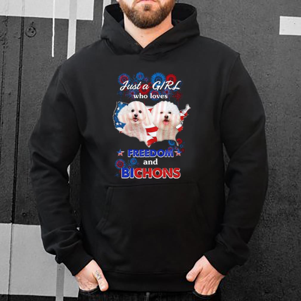 Just A Girl Who Loves Freedom And Bichons American Flag Shirt 4 - Just A Girl Who Loves Freedom And Bichons American Flag Shirt