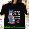 Keep Kalm Stay Home Coronavirus Color Cat Shirt