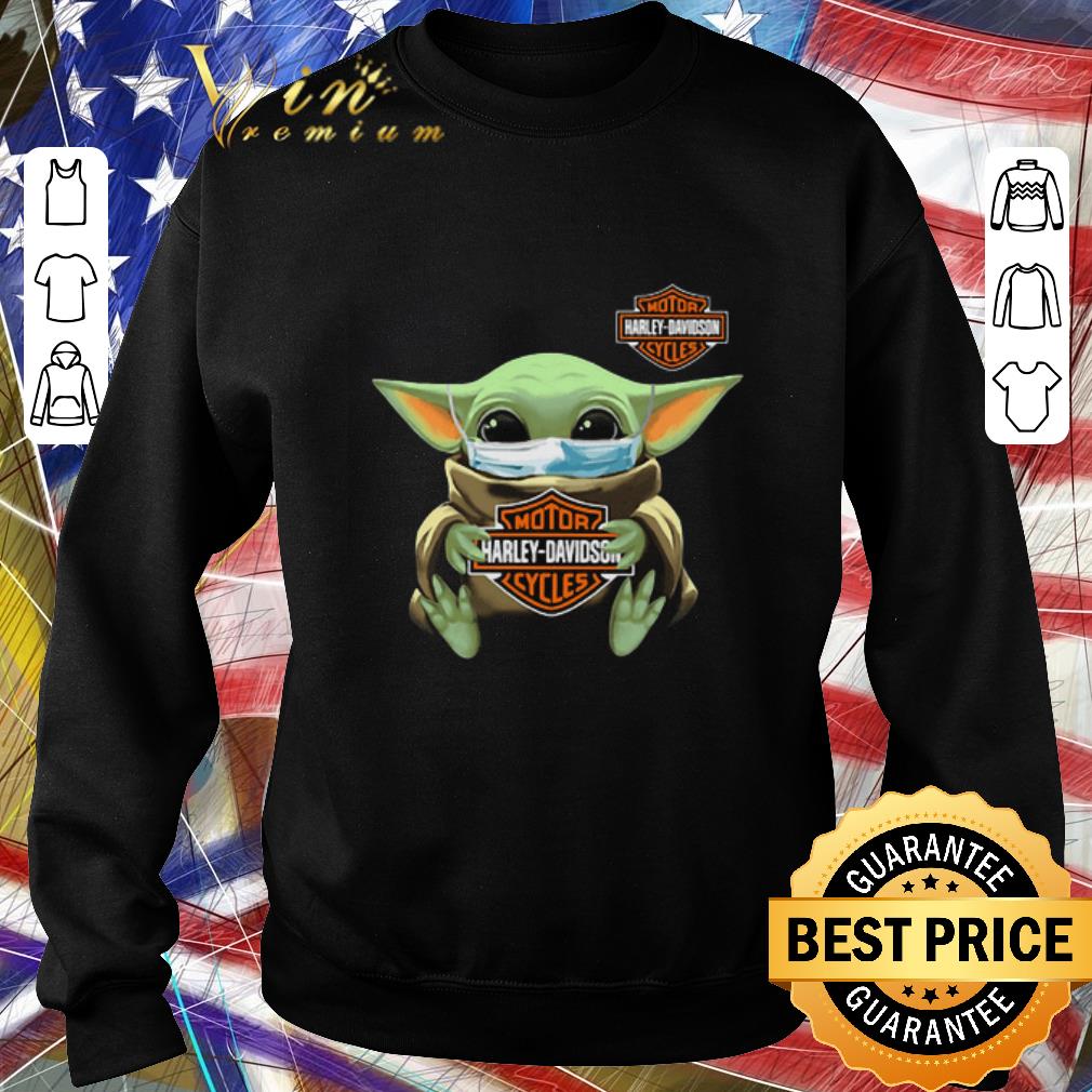 Nice Baby Yoda mask Motor Harley Davidson Cycles Coronavirus shirt 4 - Nice Baby Yoda mask Motor Harley-Davidson Cycles Coronavirus shirt