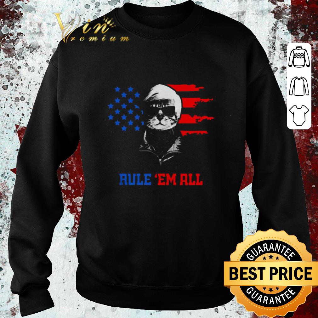 Nice Cat mashup Trump rule em all American flag shirt 4 - Nice Cat mashup Trump rule ’em all American flag shirt