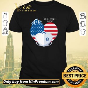 Nice Heart American Flag Mask Real Estate Agent shirt sweater