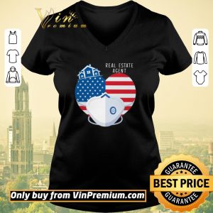 Nice Heart American Flag Mask Real Estate Agent shirt sweater