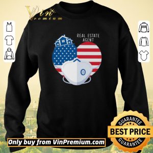 Nice Heart American Flag Mask Real Estate Agent shirt sweater 2
