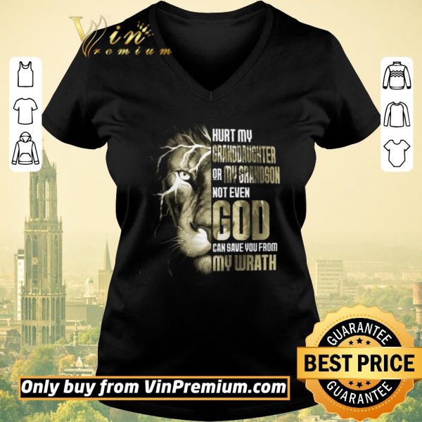Nice Lion Hurt My Granddaughter Or My Grandson Not Even God shirt sweater