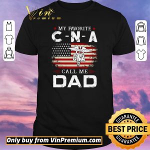 Nice My favorite CNA call me Dad American flag shirt sweater