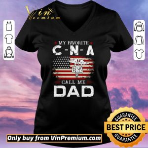 Nice My favorite CNA call me Dad American flag shirt sweater