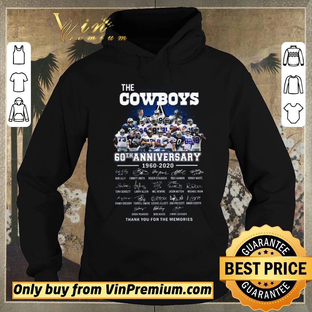 Nice The Cowboys 60th Anniversary 1960 2020 Signature Thank You For The Memories shirt sweater 4 - Nice The Cowboys 60th Anniversary 1960 2020 Signature Thank You For The Memories shirt sweater