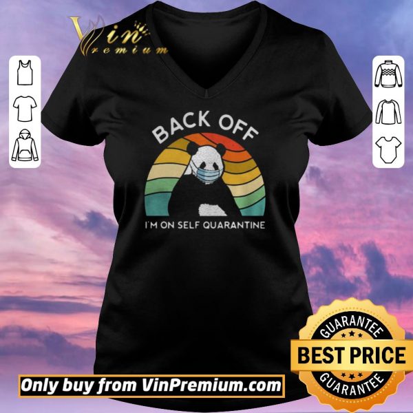 Nice Vintage Panda Back Off Im On Self Quarantine shirt sweater