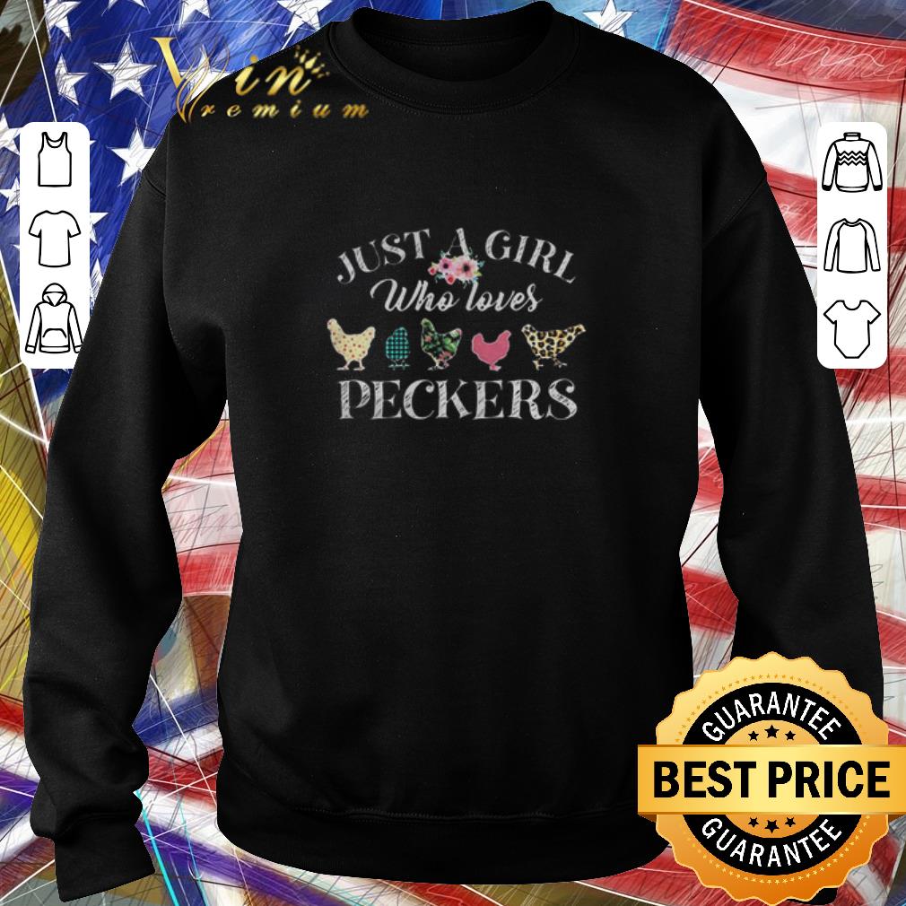 Official Just a girl who loves chicken peckers flower shirt 4 - Official Just a girl who loves chicken peckers flower shirt
