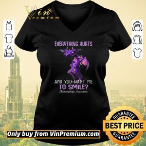 Original Dragon Everything Hurts And You Want Me To Smile Fibromyalgia Awareness shirt sweater