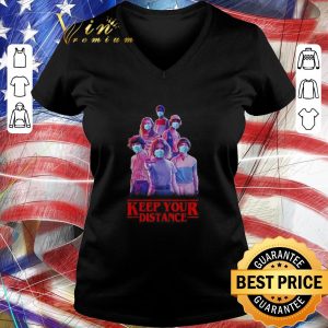 Pretty Stranger Things keep your distance Coronavirus shirt 2