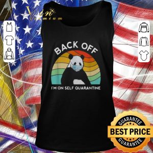 Pretty Vintage Panda back off I’m on self quarantine Coronavirus shirt 1