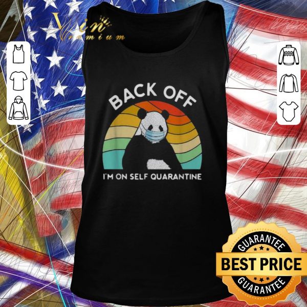 Pretty Vintage Panda back off I’m on self quarantine Coronavirus shirt