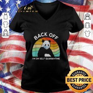 Pretty Vintage Panda back off I’m on self quarantine Coronavirus shirt 2