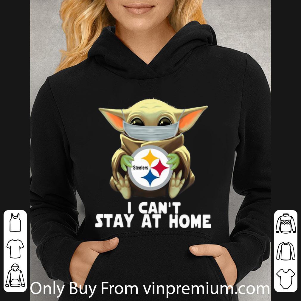 Star Wars Baby Yoda Mask Hug Pittsburgh Steelers I Can t Stay At Home Shirt 4 - Star Wars Baby Yoda Mask Hug Pittsburgh Steelers I Can’t Stay At Home Shirt
