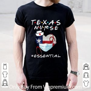 Texas Nurse Heart Stethoscope Texas Flag #Esential Shirt