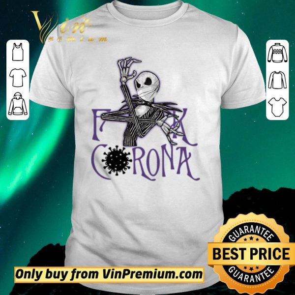 Top Jack Skellington fuck corona shirt sweater