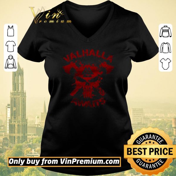 Top Skull Valhalla Awaits shirt sweater