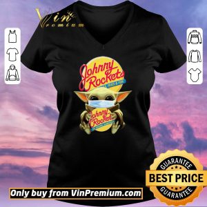 Top Star Wars Baby Yoda Mask Hug Johnny Rockets Hamburger Covid-19 shirt sweater 1