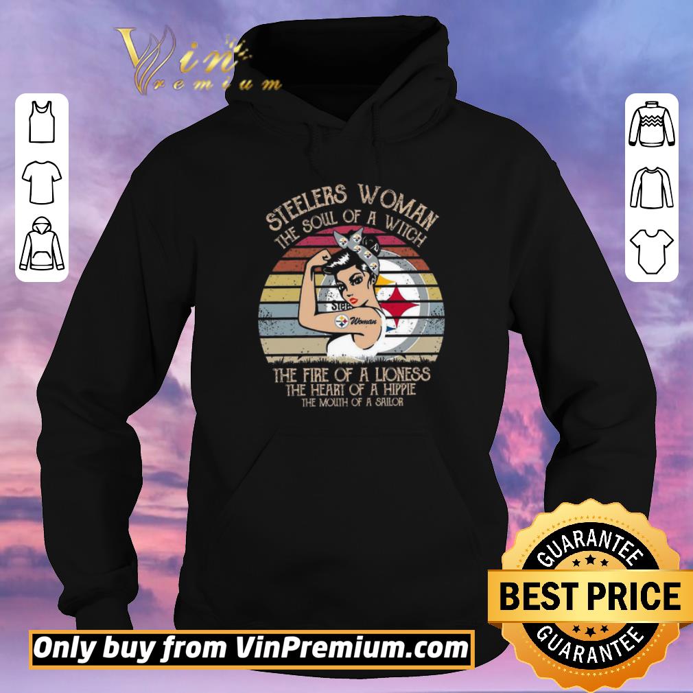 Top Steelers Woman The Soul Of A Witch The Fire Of A Lioness Vintage shirt sweater 4 - Top Steelers Woman The Soul Of A Witch The Fire Of A Lioness Vintage shirt sweater