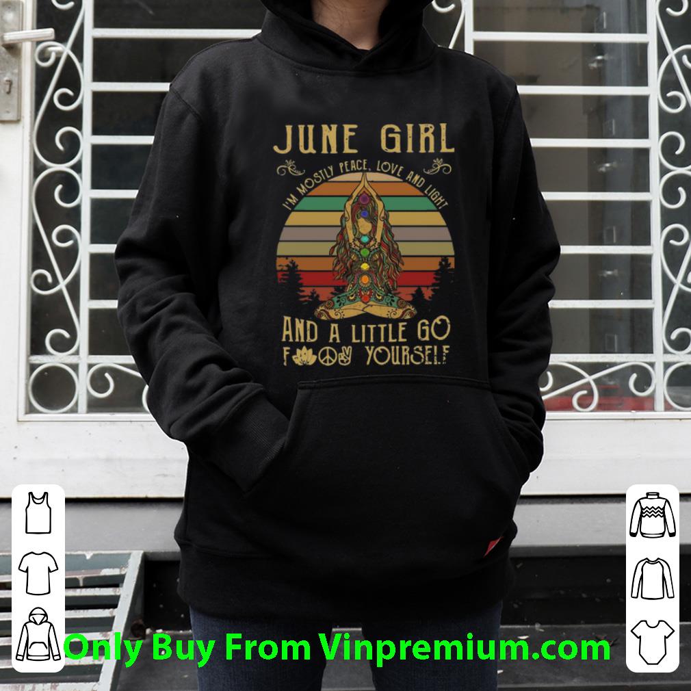 Vintage Yoga June Girl I m Mostly Peace Love And Light Shirt 4 - Vintage Yoga June Girl I'm Mostly Peace Love And Light Shirt
