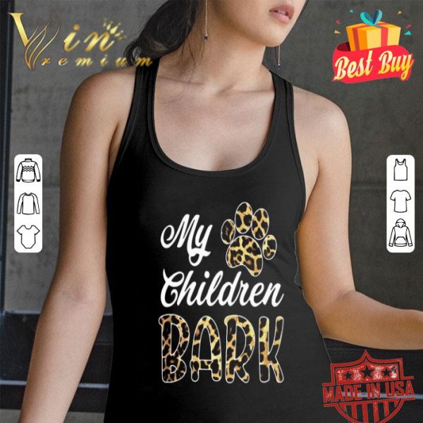 My children bark paw leopard shirt