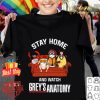 Hugsy penguin and friends stay home and watch Grey’s Anatomy shirt