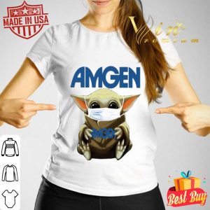 Baby Yoda mask Amgen shirt