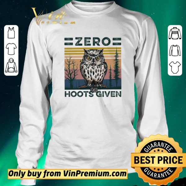 Top Owl Zero Hoots Given Vintage shirt sweater