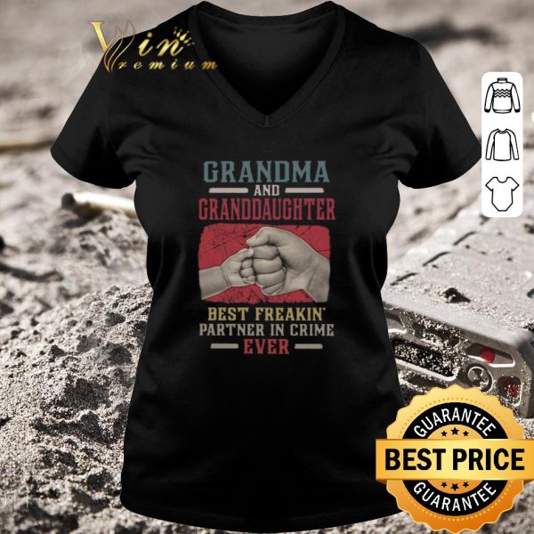 Top Grandma And Granddaughter Best Freakin Partner In Crime Vintage shirt