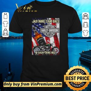 Original Jack Daniel's And Bikes Motor Harley Davidson Cycles & Everything Nice American Flag shirt sweater