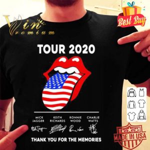 The Rolling Stones Tour 2020 Signatures American Flag shirt