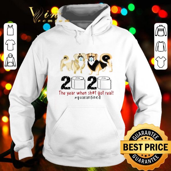 Tibetan Spaniel 2020 the year when shit got real quarantined Coronavirus shirt