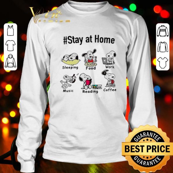 Snoopy #stay at home sleeping food work music reading coffee shirt