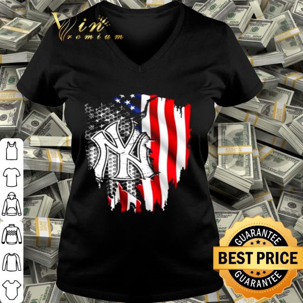 New York Yankees inside American flag shirt