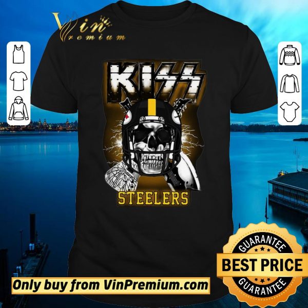 Nice Skull KISS Band Pittsburgh Steelers shirt sweater