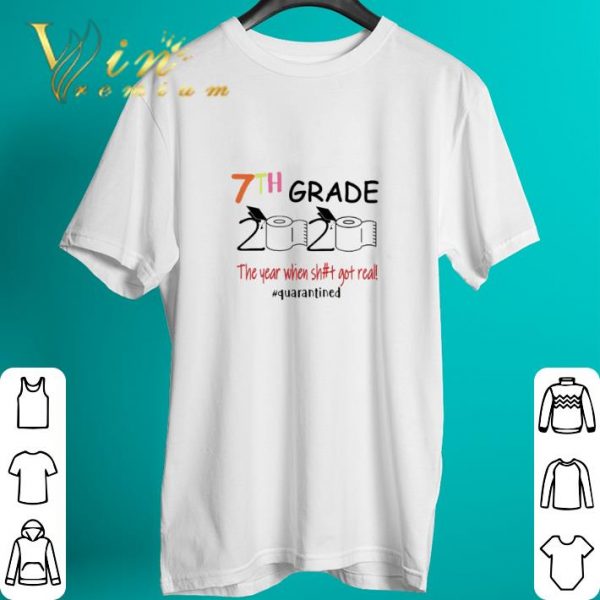 Pretty Toilet Paper 7th grade 2020 the year when shit got real Covid-19 shirt