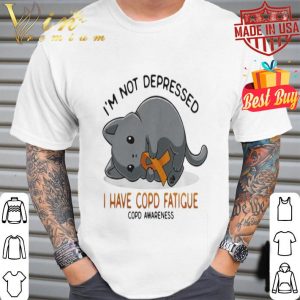 I’m not depressed i have Copd Fatigue Copd Awareness version cat shirt