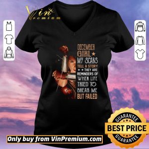 Top Wonder Woman December Girl My Scars Tell A Story They Are Reminders shirt sweater