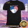 Top Heart American Flag Mask Postal Worker shirt sweater