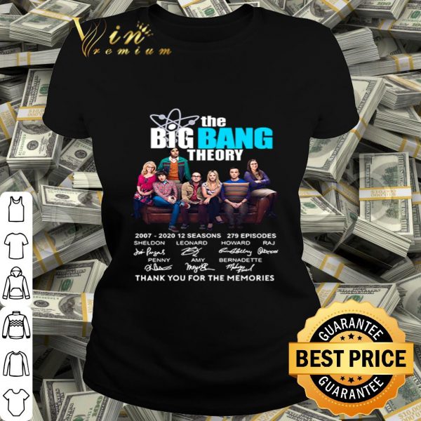 The Big Bang Theory 2007-2020 12 seasons 279 episodes signatures shirt