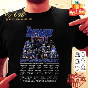 The New York Giants 95th anniversary 1925-2020 all signature shirt