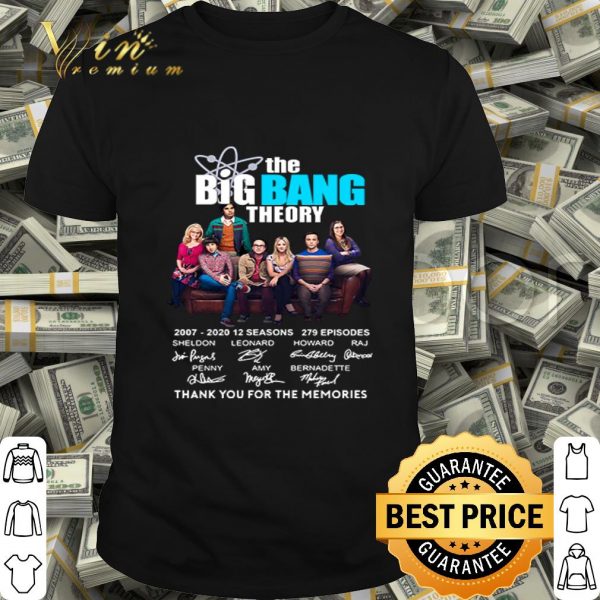 The Big Bang Theory 2007-2020 12 seasons 279 episodes signatures shirt