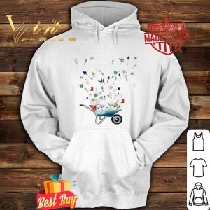 Wheelbarrow garden tool flying shirt