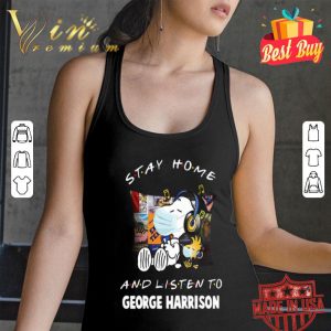 Snoopy stay home and listen to George Harrison Coronavirus shirt