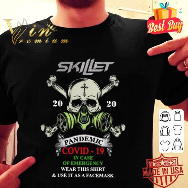 Skull Skillet 2030 pandemic Covid-19 in case of emergency shirt