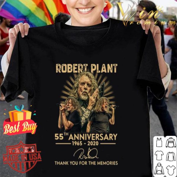55th anniversary 1965-2020 Robert Plant signature shirt
