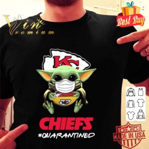 Baby Yoda mask Kansas City Chiefs #quarantined Coronavirus shirt